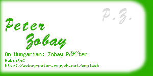 peter zobay business card